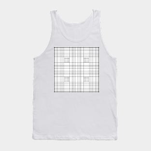 Futuristic Plaid In Plaid Tank Top